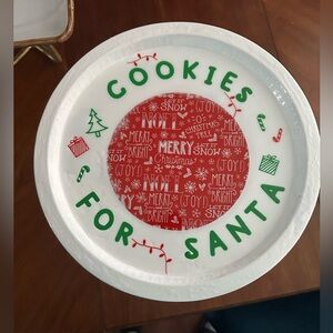 Handmade Cookies for Santa Raised Tray